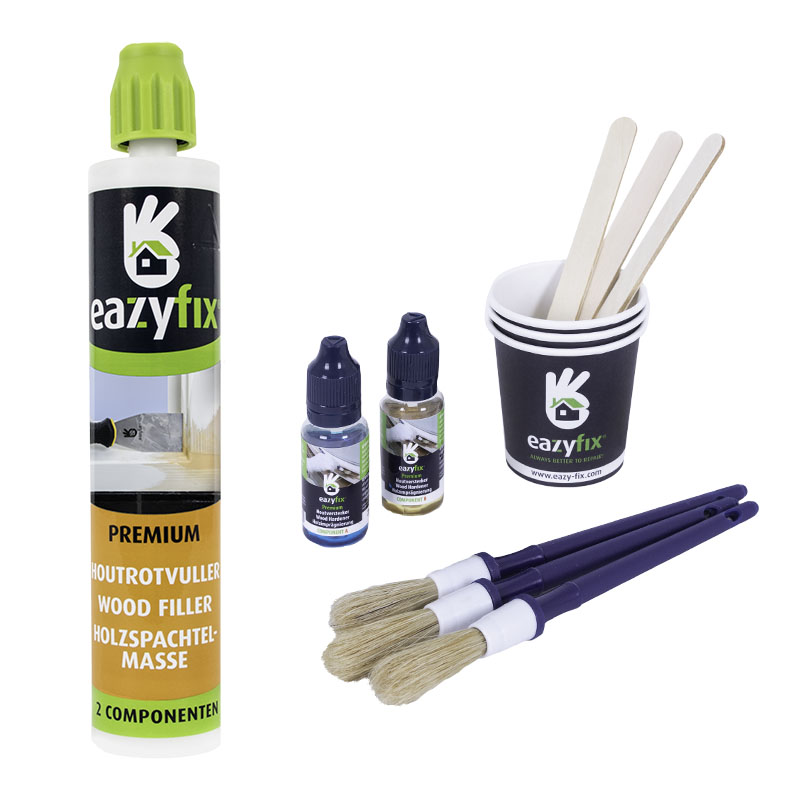 Repair wood with the wood rot supplement kit EAZYFIX
